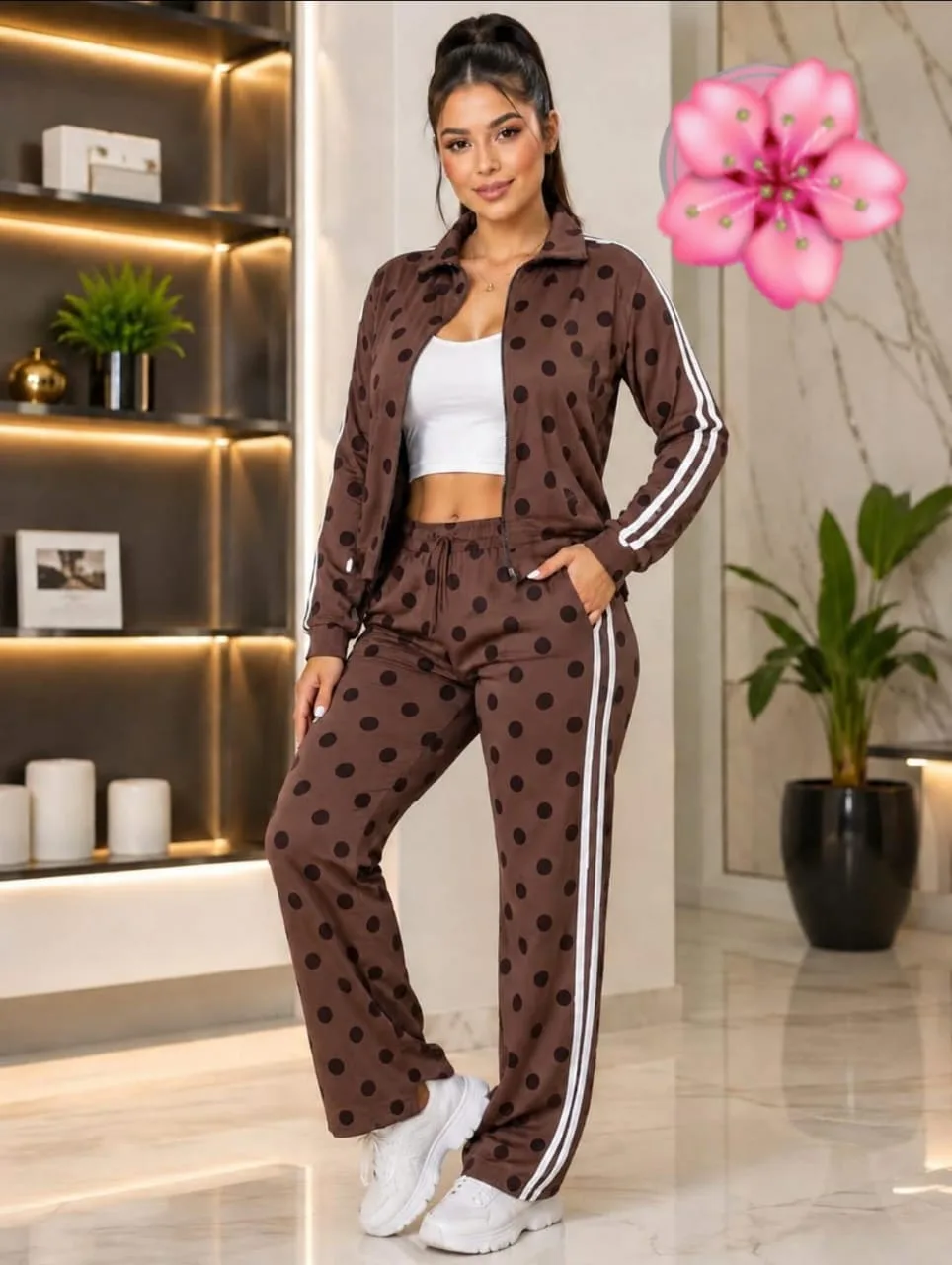 Conjunto sport, color Marron